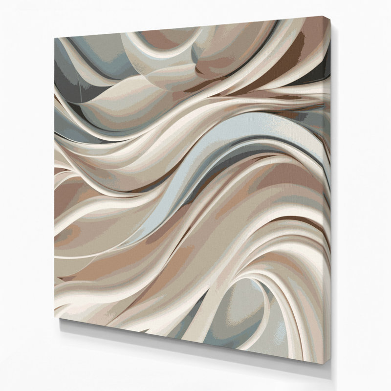 Art mural sur toile Biomorphic Abstraction 34, H 12 po x l 12 po