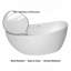 Baignoire autoportante en acrylique blanc lustré de 60 pouces avec un design de trempage profond moderne