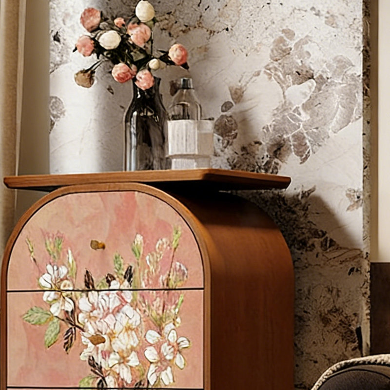 Armoire 4 tiroirs Modern Luxe, Noyer
