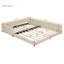 Queen Size & Twin XL Size Upholstered Platform Bed, Mother & Child Bed, PU Leather-158341180