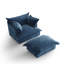Upholstered Armchair with Footstool-682566105