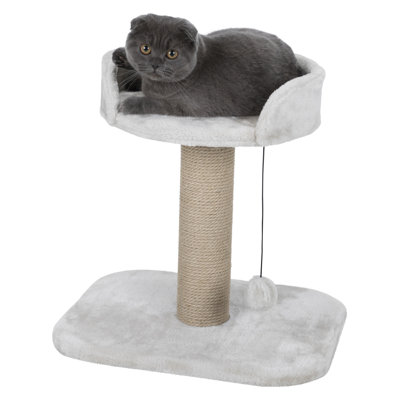 TRIXIE Mica 18-in Cat Tree for Kittens, Sisal Scratching Post, Padded Platform, Dangling Cat Toy