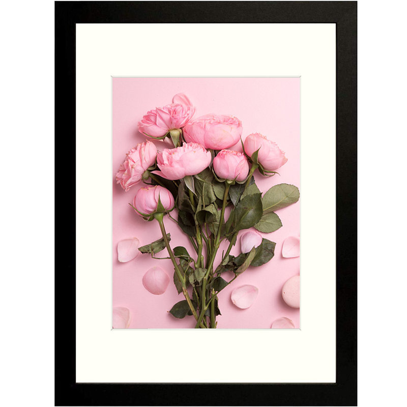 Cadre pour photo simple en bois mat - Basics by Wayfair ™, Noir, 12 po x 16 po emmêlé à 8,5 po x 11 po