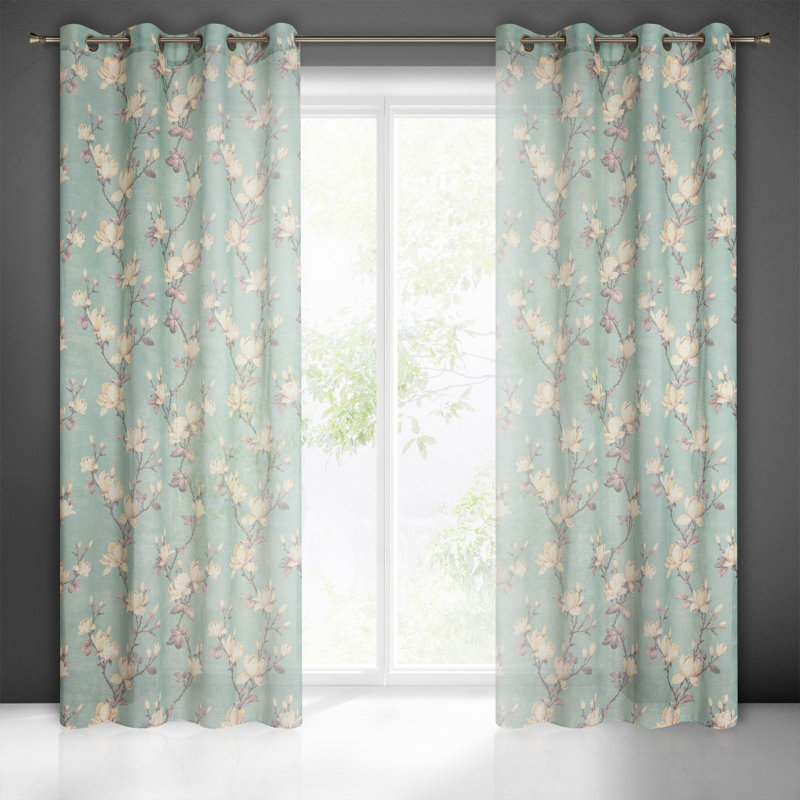 Adylan Semi Sheer Curtain, Mint