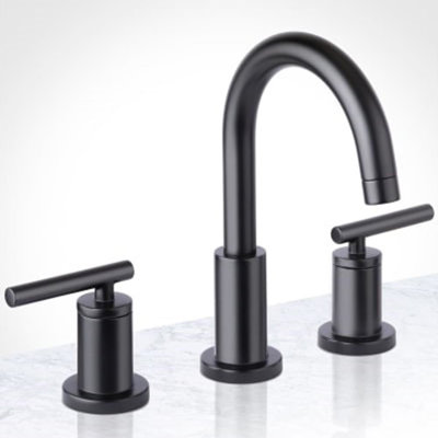 Mia Widespread Bathroom Faucet - Includes Brass Push-Pop Drain Assembly