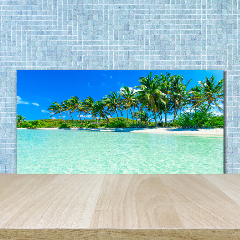 50cm W x 100cm L Glass Peel and Stick Panel