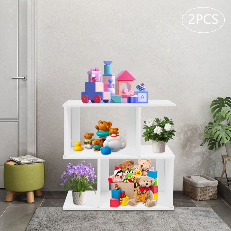 2 Tier Geometric Bookshelf