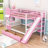 Leedey Castle Style Wood Bunk Bed with 2 Drawers 3 Shelves and Slide by Harper Orchard (incomplete box 3/3 only)