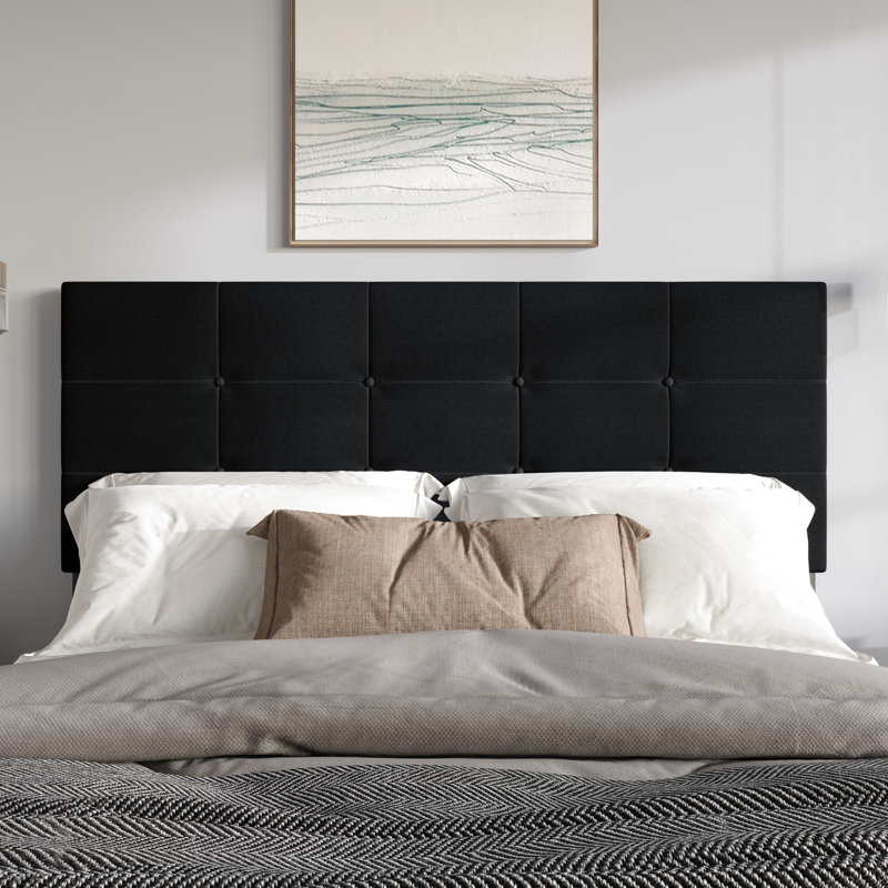 Forest Hill Upholstered Headboard, Full, Black