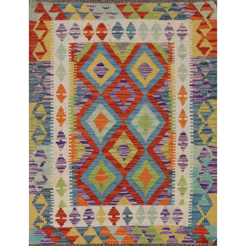 South Western Kilim Oriental Accent Rug 3x4