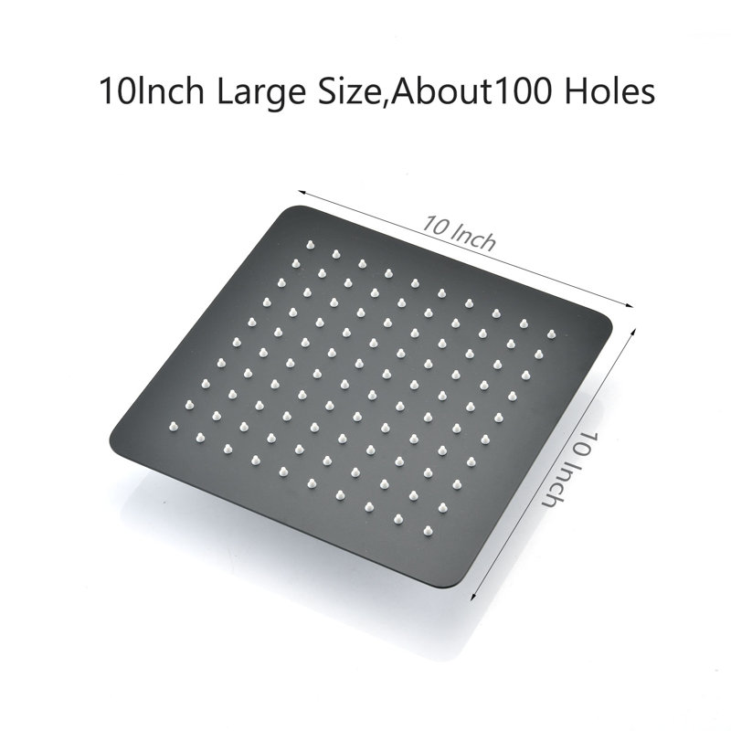 Rain Adjustable Shower Head 2.5 GPM GPM, Matte Black