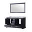 Meuble-lavabo double espresso 60 po X P 22 po D, plateau en marbre de Carrare et Miroir-117984784-117984785