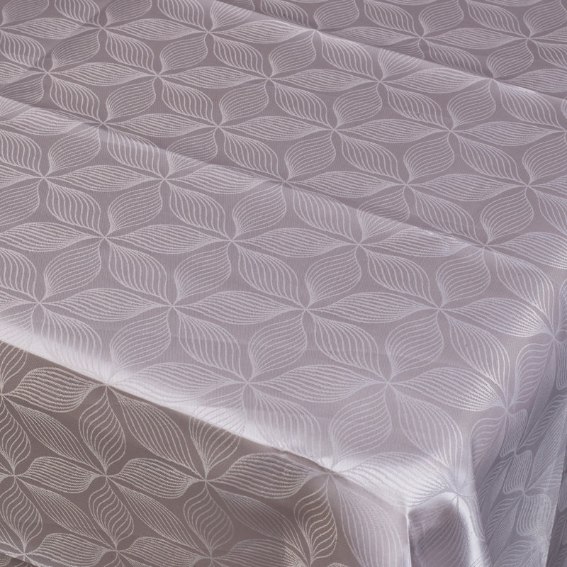 Damask Patterned Tablecloth, 220cm L x 150cm W, Pink Flower Pattern
