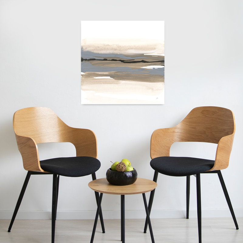 Sable au ciel III, art de plage contemporain abstrait, H 24 po x l 24 po
