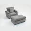 Chaise moderne surdimensionnée avec repose-pieds-744813539