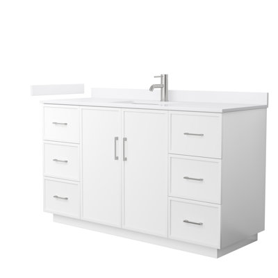 Elan TK 60" Freestanding Single Bathroom Vanity with Quartz Top