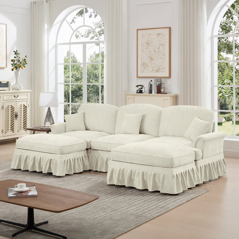 Canapé modulaire Comfy U_Shape, 3, Beige, H 36,6 po x l 107,1 po x P 55,1 po