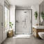 Porte de douche pivotante semi-sans cadre avec verre trempé 1/4 "-126047584-109000351