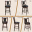 Tabouret de comptoir pivotant en similicuir de 26 po de hauteur Edwin (ensemble de 4)