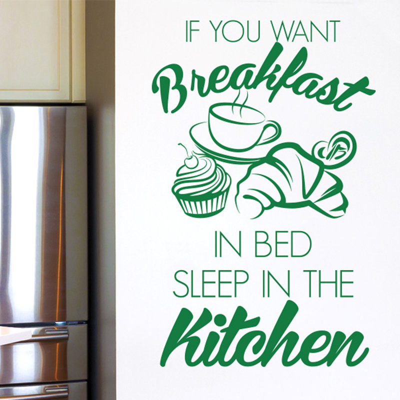 Food & Beverage Non-Wall Damaging Wall Decal, Green