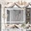 Miroir de salle de bain à DEL, à intensité variable, avant et rétroéclairé, 3 lumières changeantes, miroir mural antibuée | Idée de cadeau