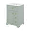 Meuble-lavabo de salle de bain avec lavabo 24 po, tiroir coulissant et support de porte, tablette réglable, tiroirs et porte à fermeture en douceur-2136402261