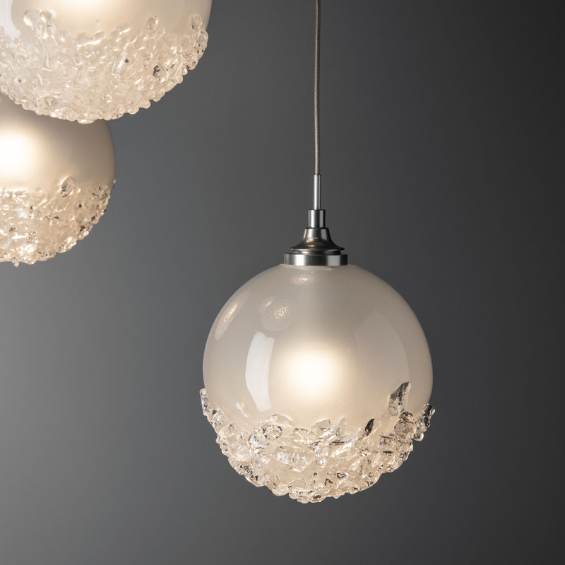 Fritz 5 - Light Cluster Globe Pendant, 80" H x 15.4" W x 15.4" D, Sterling