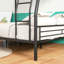 Lit superposé double au-dessus d'un grand lit - Économie d'espace, support de poids en métal 450 lb et bruit, structure stable