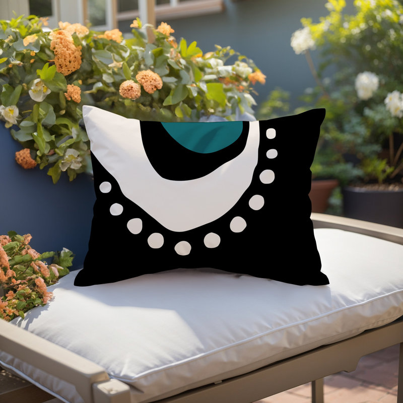 Coussin lombaire réversible intérieur / extérieur Sofi Minimalist, H 14 po x l 20 po, Émeraude