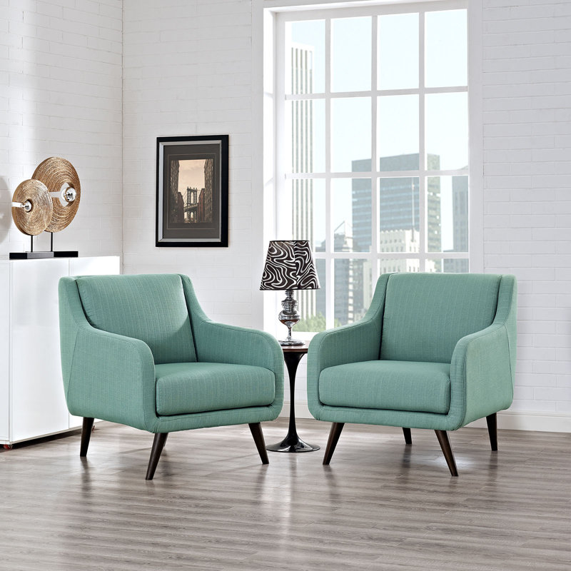Modway Verve Upholstered Armchairs, Laguna