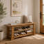 Upholstered Bench with Shoe Storage