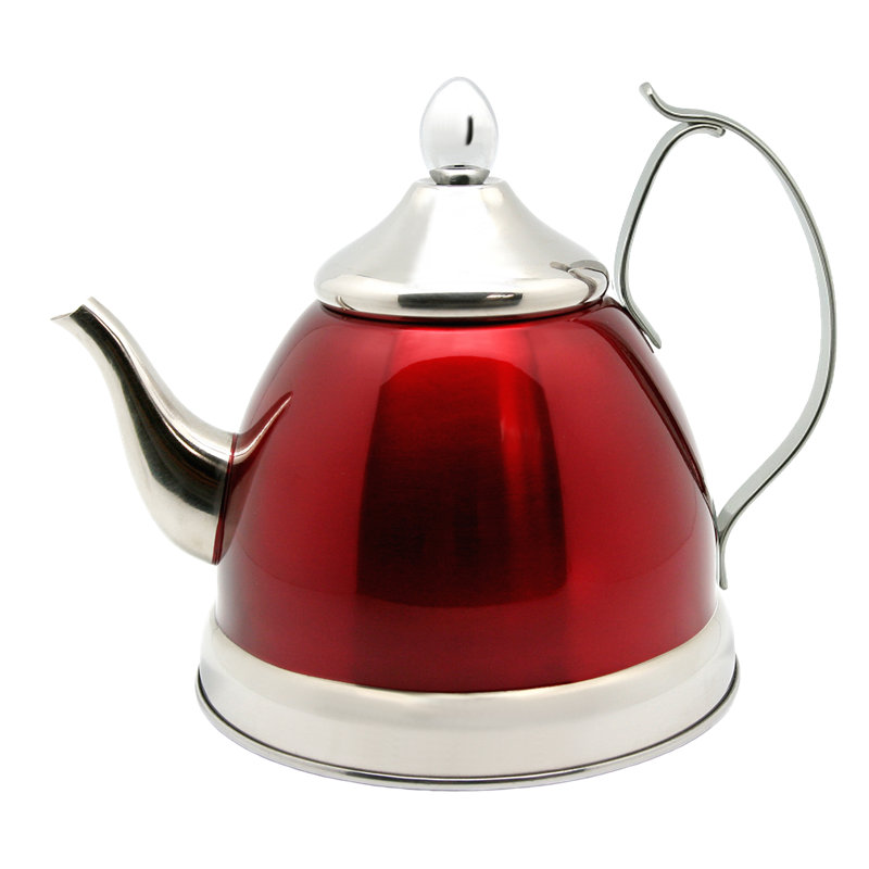 Creative Home Stainless Steel Stovetop Tea Kettle, Cranberry