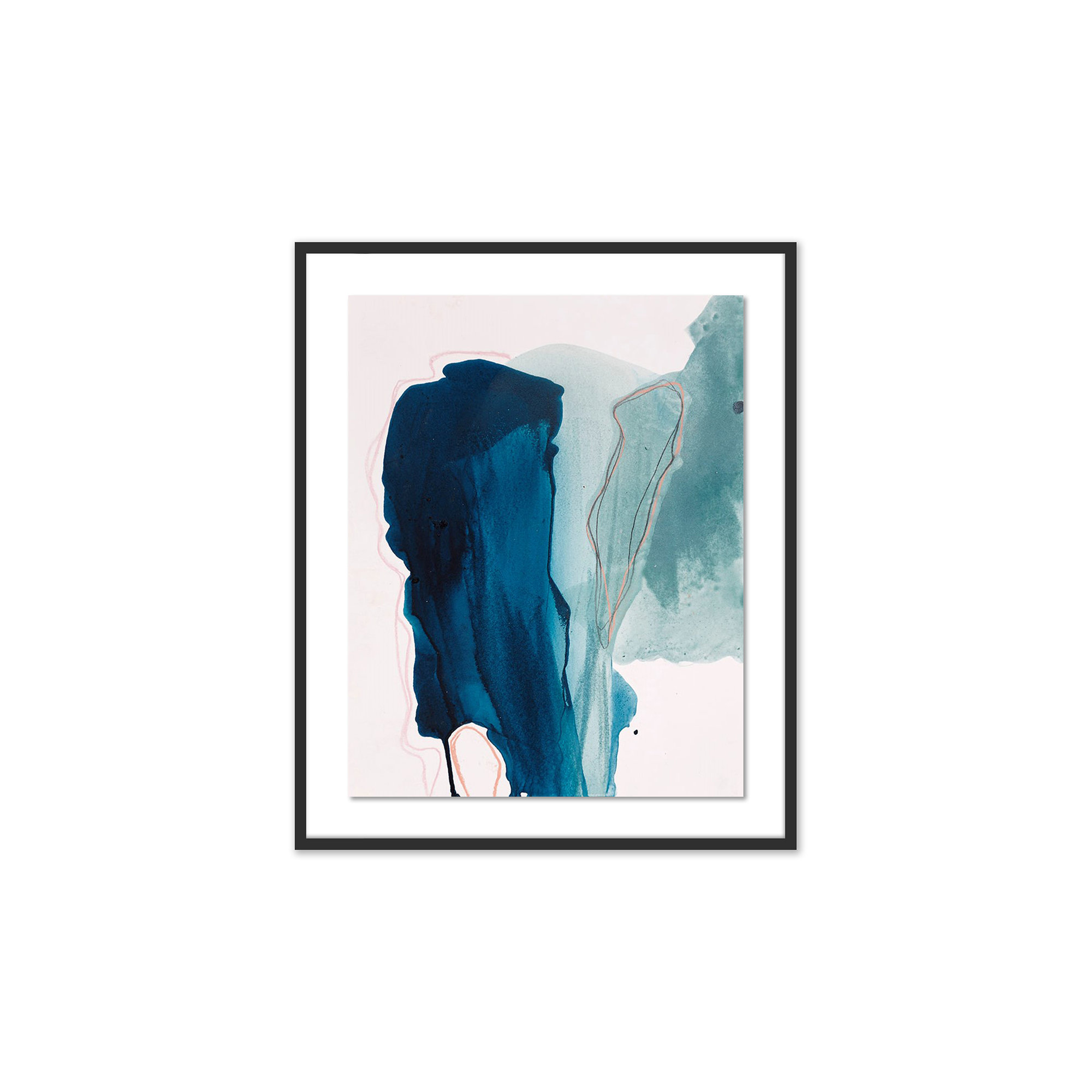 Depth by Kim Whiteside, 40" H x 33" W x 2.5" D, Black