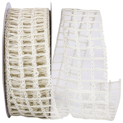 Grand Net Jute Wired Edge Ribbon