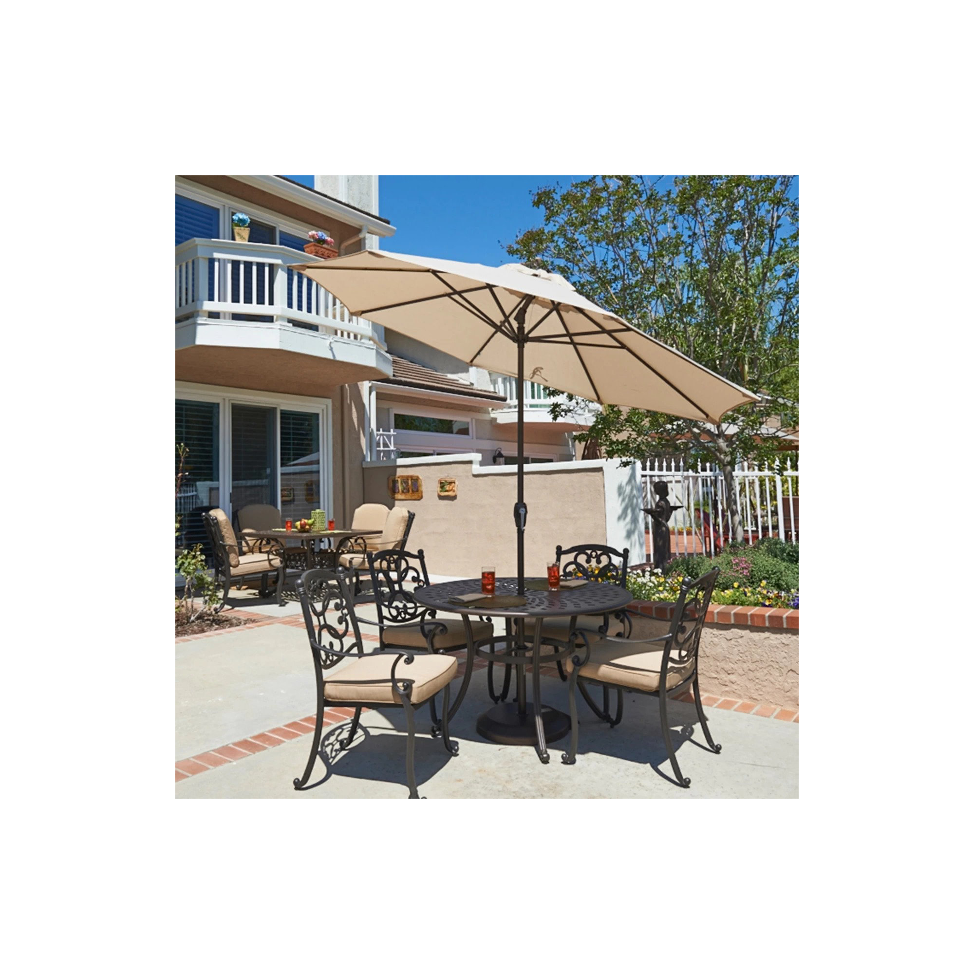 Stevie 108'' Outdoor Umbrella, Antique Beige Performance