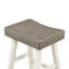Table de salle à manger à hauteur de comptoir en bois massif - 4, transitionnelle, blanche et basse, table de 72 po, tabourets de 24,5 po, capacité de 250 lb, mobilier simple à assembler transitionnel et facile