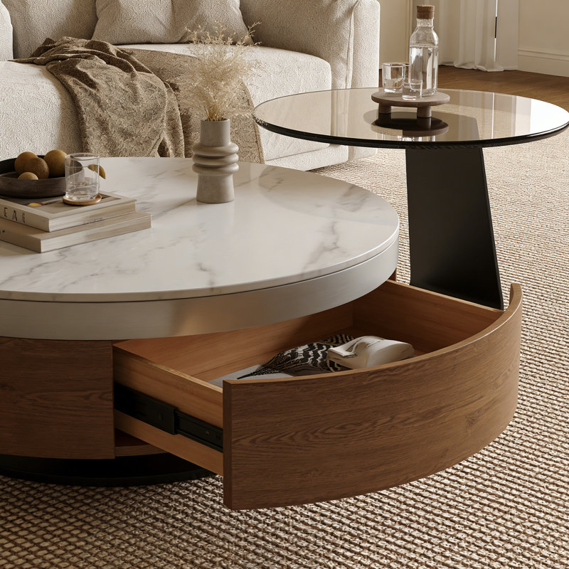 Ensemble de tables basses rondes pour petit appartement, H 12,99 po x L 27,55 po x l 27,55 po