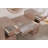 Glam Style 1Pc Vanity W/ Padded Stool Set 3Mm Mirror Storage Drawers LED On Mirror Tiffany Blush Finish Bedroom Furniture