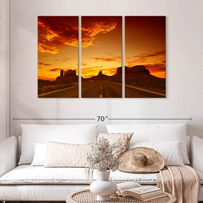 Mehar Road Sunset, 32" H x 50" W