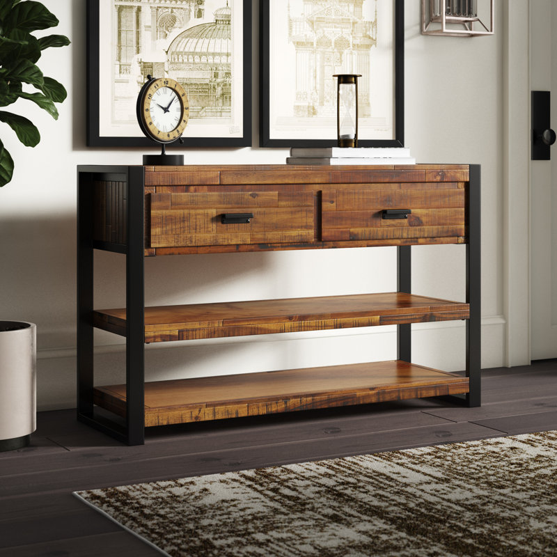 Gillianna 50'' Solid Wood Top Console Table
