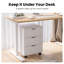 Classeur mobile en bois 22 tiroirs H 22 po blanc
