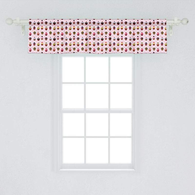 Multicolore cantonnière Ambesonne Cupcake, L 42 po x L 18 po