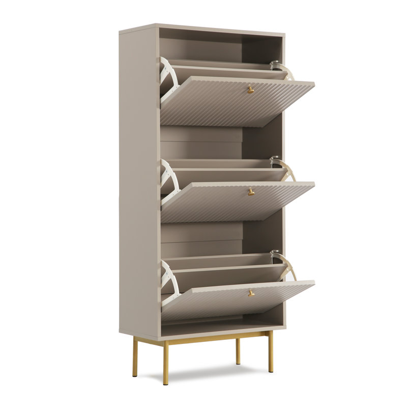 18 Pair Shoe Rack, Grey