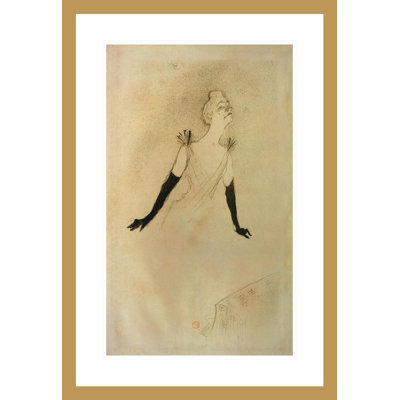 «Yvette guilbert» par henri de toulouse-lautrec - impression giclée encadrée