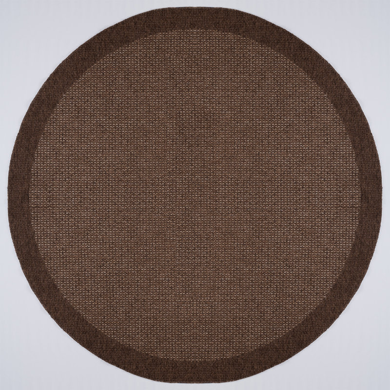 Tapis brun moderne Wallaston, Round 7'3' '