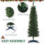 HOMCOM Pencil Slim Artificial Christmas Tree with Study Stand Tips Green-35241483