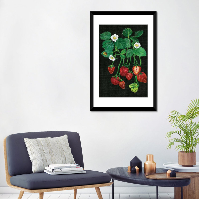 «Strawberry Fields II» par Melissa Wang - reproduction d'art sur toile tendue, H 24 po x l 16 po x P 1 po, Blanc