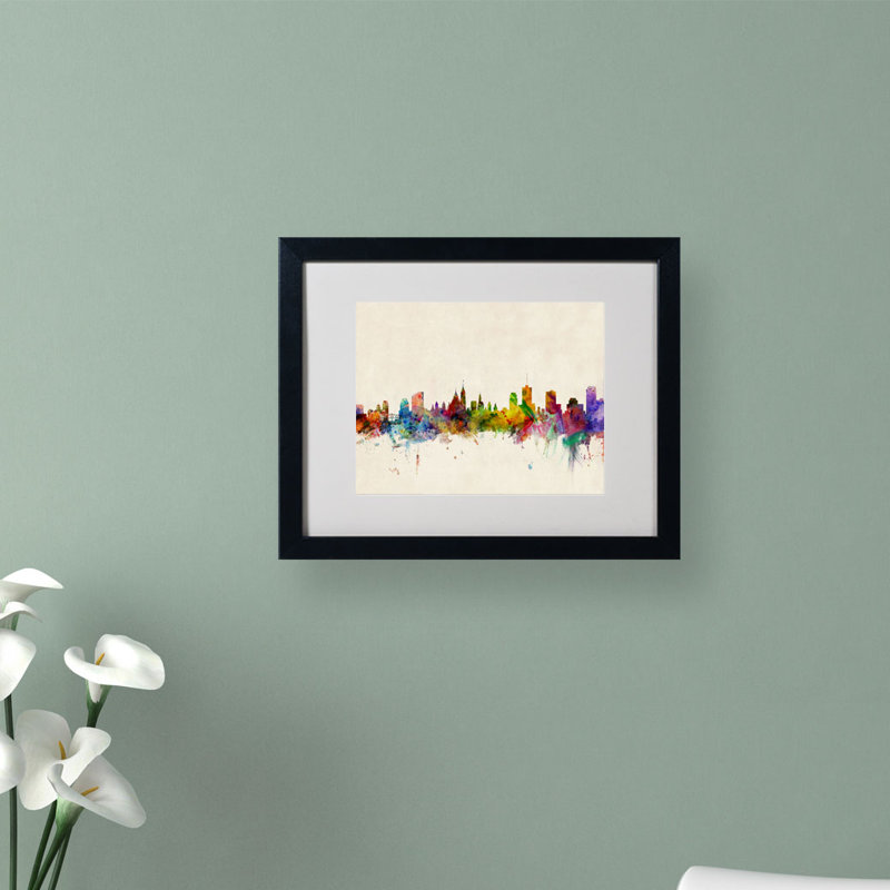 « ottawa, canada » par michael tompsett, impression encadrée encadrée, H 16 po x l 20 po x P 0,5 po, Noir