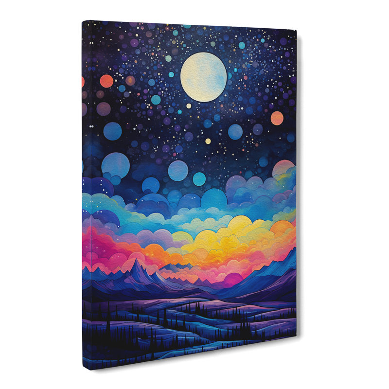 Moon Colour Field Art - No Frame Print, 50cm H x 35cm W x 3cm D