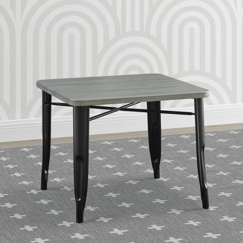 Table de jeu Bistro Kids, Panneau de grange noir / gris